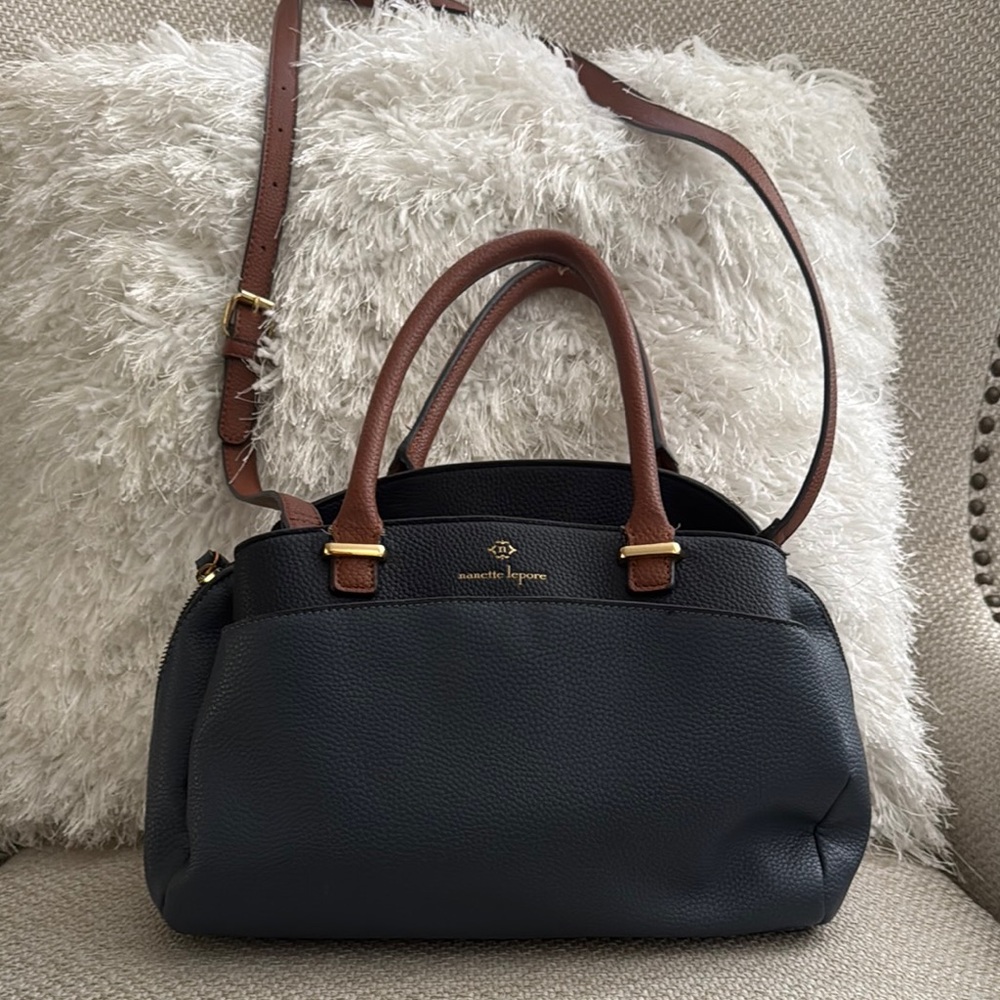 Smooth Black Leather Handbag by Dooney & Bourke